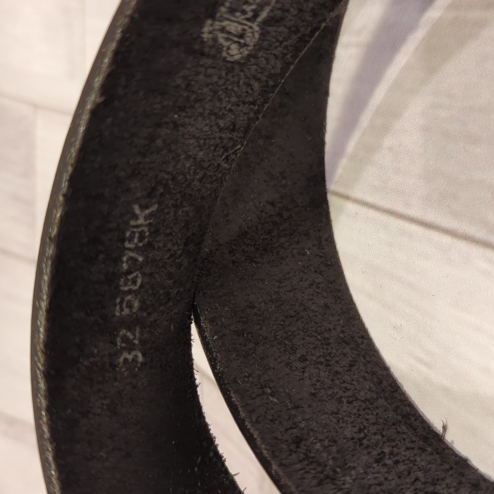 Justin Boots Black Engraved Leather Belt with Jeweled Buckle - Picture 6 of 6